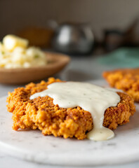 Ree Drummond’s Chicken Fried Steak – Crispy breaded steak fresh from the skillet in Pawhuska, Oklahoma, ideal for food blogs, comfort food branding, southern cooking features, and restaurant menus