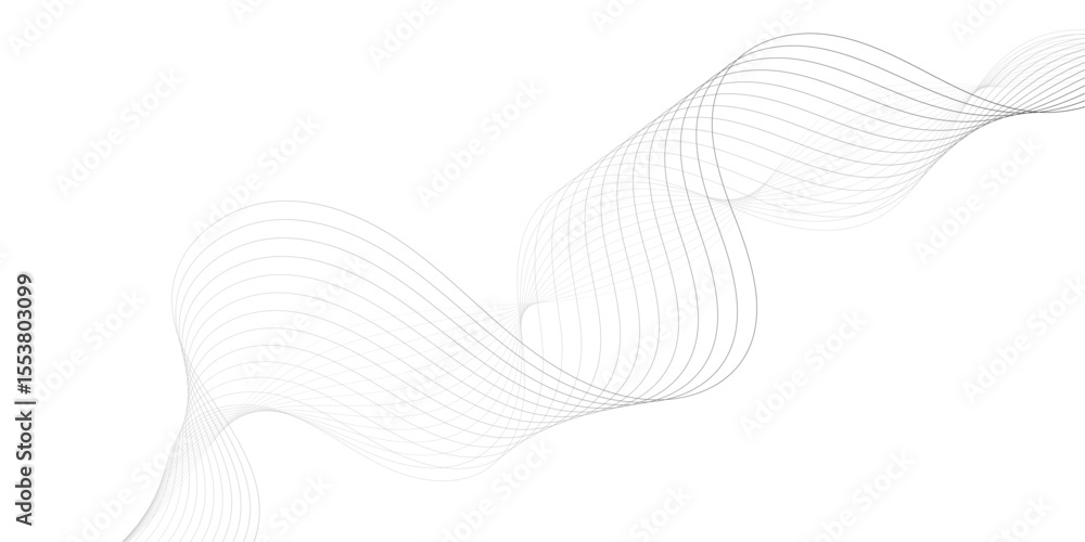 Poster color wave design for modern light background featuring multiple wavy lines in a flowing pattern des