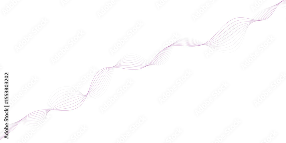 Poster color wave design for modern light background featuring multiple wavy lines in a flowing pattern des