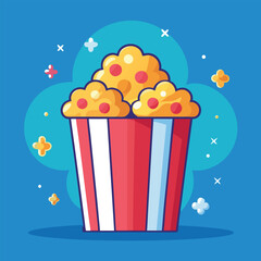 Popcorn Illustration Set – Fun Snack Icons in Vector Style