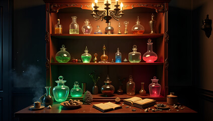 Enchanted Cabinet: Secrets of a Dimly Lit Realm