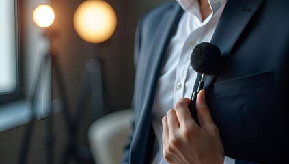 Professional Filming: Attaching the Lapel Microphone