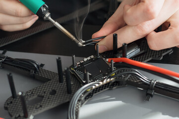 FPV drone building soldering	