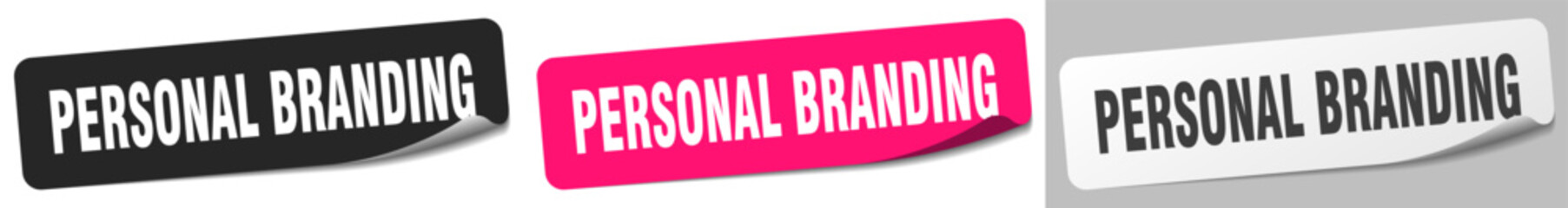 personal branding sticker. personal branding sticker set on white background