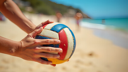 Warm Days, Skilled Hands: Volleyball on the Beach