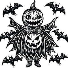 set of halloween monsters