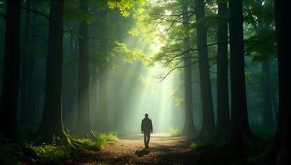Solitude in the Majestic Forest