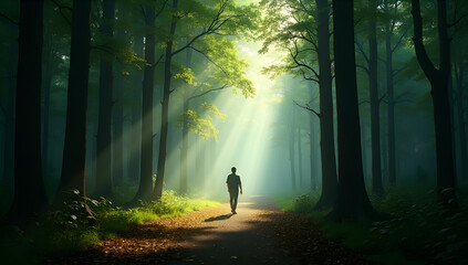 Strolling Through Nature's Green Cathedral