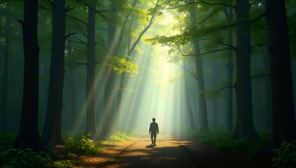 Serene Solitude in Nature's Embrace