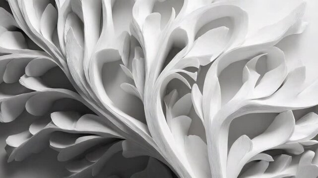 Elegant White Floral Pattern Seamless Loop for Backgrounds and Creative Projects