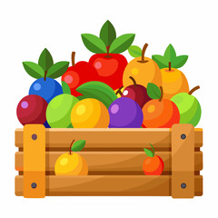 fruits and vegetables on white background