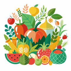 vector illustration of fruits