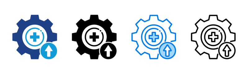 Health Optimization icon sheet multiple style collection