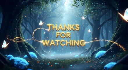 Thanks for Watching Animation in Magical Forest