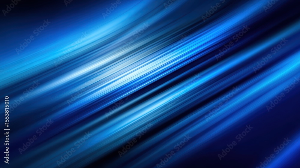 Poster abstract blue background showcasing diagonal shining lines, creating a dynamic and energetic visual 