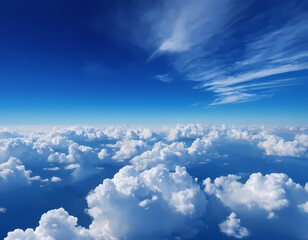 Abstract fantasy landscape blue background blue clouds,aesthetic background and cloudscape . Attractive clouds background wallpaper