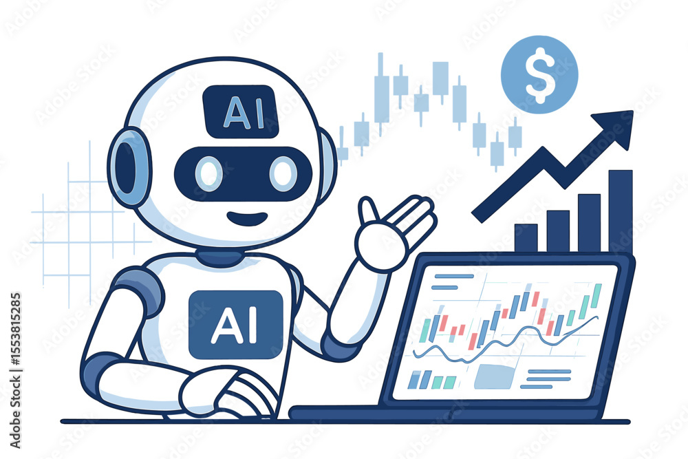 Poster a forex market robot trader assistant utilizes an automated trading system and software for the mark