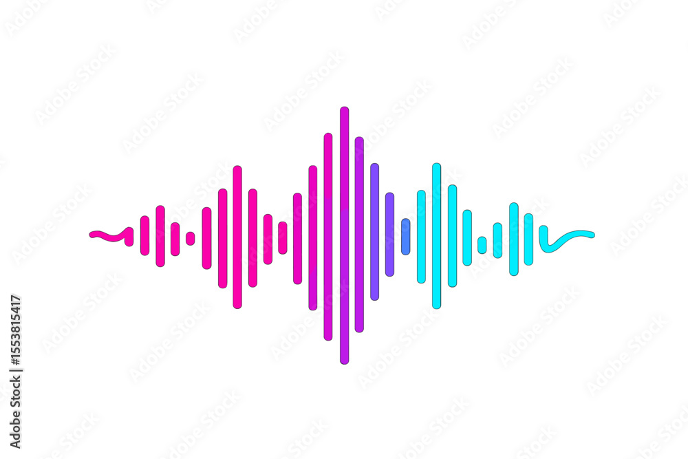 Poster music soundwave spectrum equalizer and audio dynamic visualizer with sound wave features