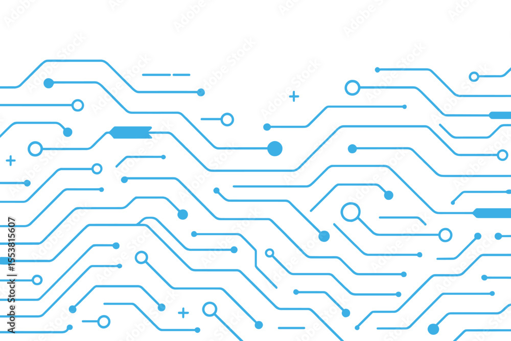 Poster a blue abstract technology vector background represents virtual reality communication network cybers