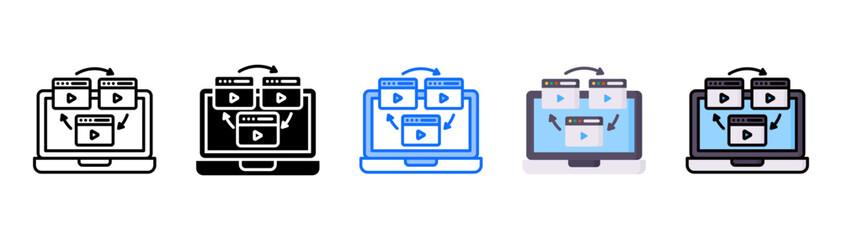 Republishing icon set with multiple style collection