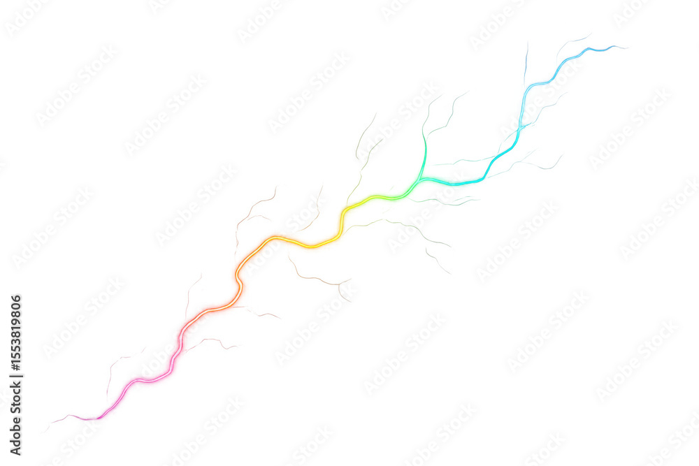 Aufkleber light path waving, generating vibrant colorful trail on transparent surface, representing dynamic en