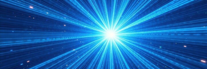 Abstract blue swirl sunburst, comic style rays on plain background, element, backdrop