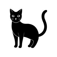 Fototapeta premium black cat vector illustration
