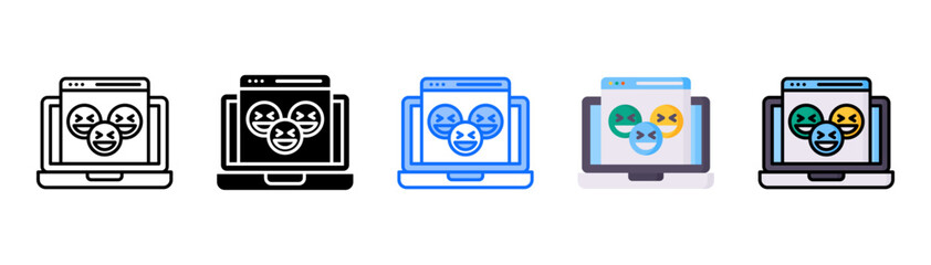 Meme icon set with multiple style collection