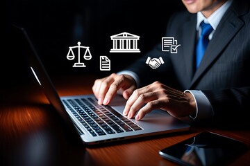 Naklejka premium Woman Doctor Using Smartphone With Digital Health Icons and Network Connections