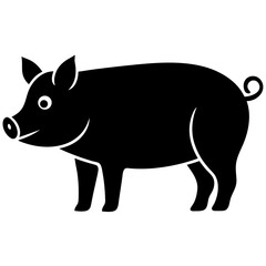 Obraz premium vector illustration of a pig