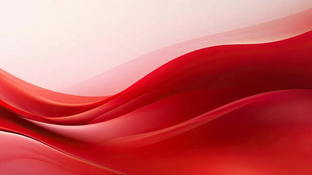 Vibrant red flowing waves elegantly creating an enchanting and mesmerizing abstract art piece that captivates all