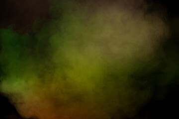 White steam on a black background.