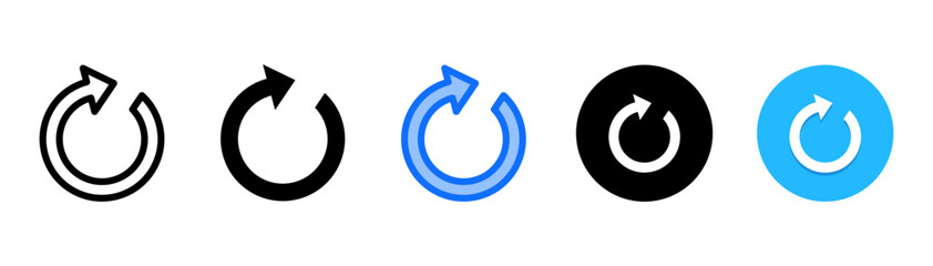 Reload icon set with multiple style collection