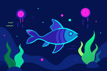 vector illustration of a fish