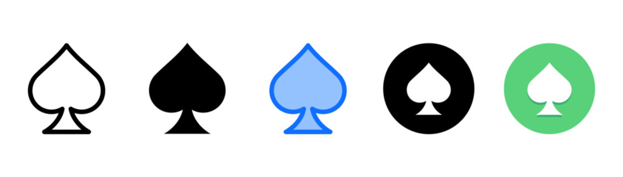 Casino icon set with multiple style collection