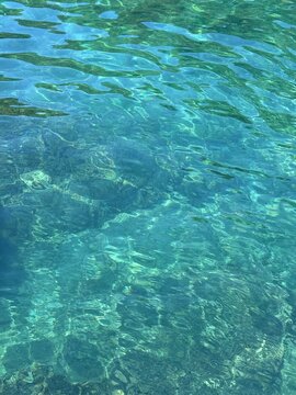 Water beautiful blue turquoise sea surface 