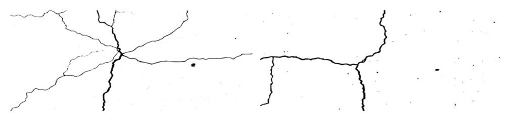 Vector Abstract black cracks and fissures .