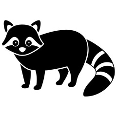 Obraz premium raccoon on white background