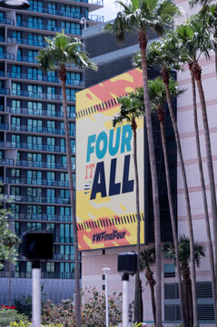 FOUR IT ALL, 2025 NCAA Women's Basketball Final Four Sign on Amalie Arena
