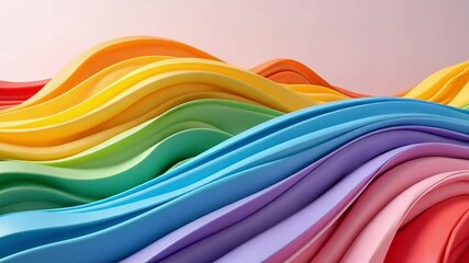 Dynamic flow of vivid colors in abstract motion with rainbow hues and smooth gradients - Powered by Adobe