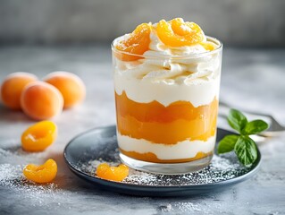 Food photography highlights the delicious creamy apricot