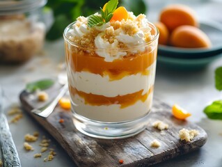 Food photography highlights the delicious creamy apricot