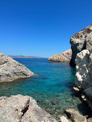 rocky coast of crete