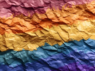 Pride day, LGBTQ community, lesbian, gay, bisexual, transgender and queer, lgbt banner - Waving crumbled rainbow texture background