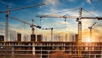 cranes and construction