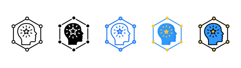 Experiential Learning icon set with multiple style collection