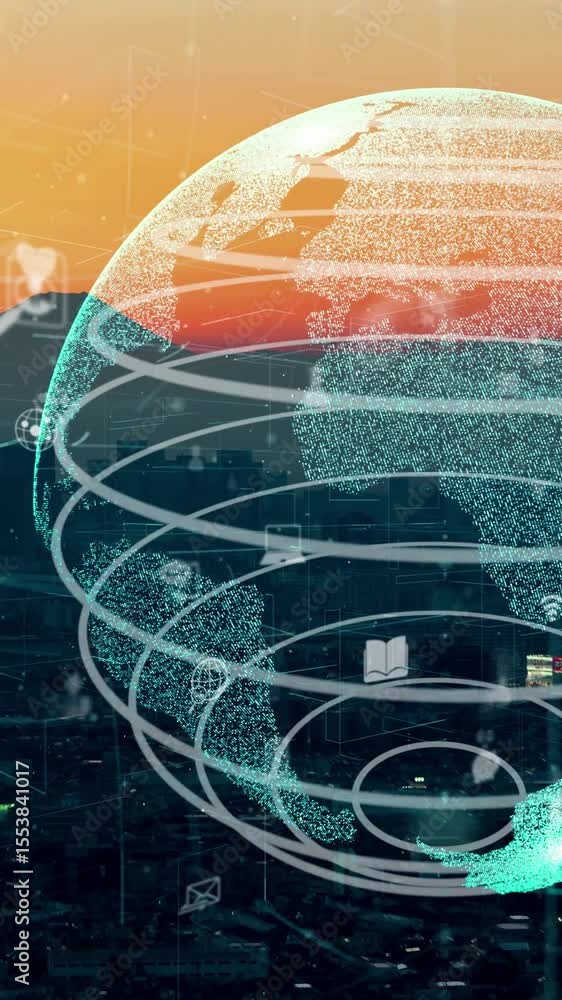 Poster global connection and the internet network modernization in smart city . concept of future 5g wirele