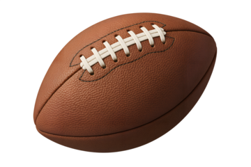 American Football Close-Up of a Classic Leather Ball