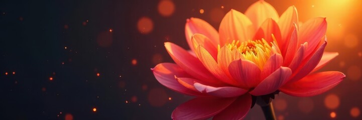 Obraz premium Fiery bouquet, petals ablaze, vibrant inferno , color, bloom, surreal