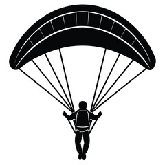 vector illustration of a paraglider